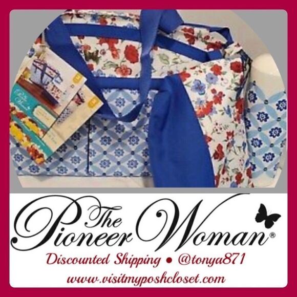 🦋 Rare 🦋 New Pioneer Woman Classic Charm Lunch Tote 3-Piece Set - Picture 1 of 11